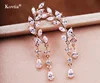 China supplier luxurious diamond earring 925 silver needle olive branch zircon earring