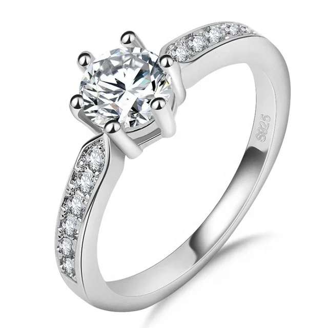 Classic Round Shape 6mm Cubic Zirconia Wedding Rings For Women Fashion OL Jewelry Gift For Love
Classic Round Shape 6mm Cubic Zirconia Wedding Rings For Women Fashion OL Jewelry Gift For Love