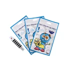 Cartoon fever forehead thermometer strip sticker