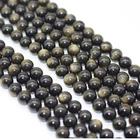 Natural Stone Beads Rainbow Obsidian Round Loose Beads for Jewelry Making DIY Bracelet Necklace