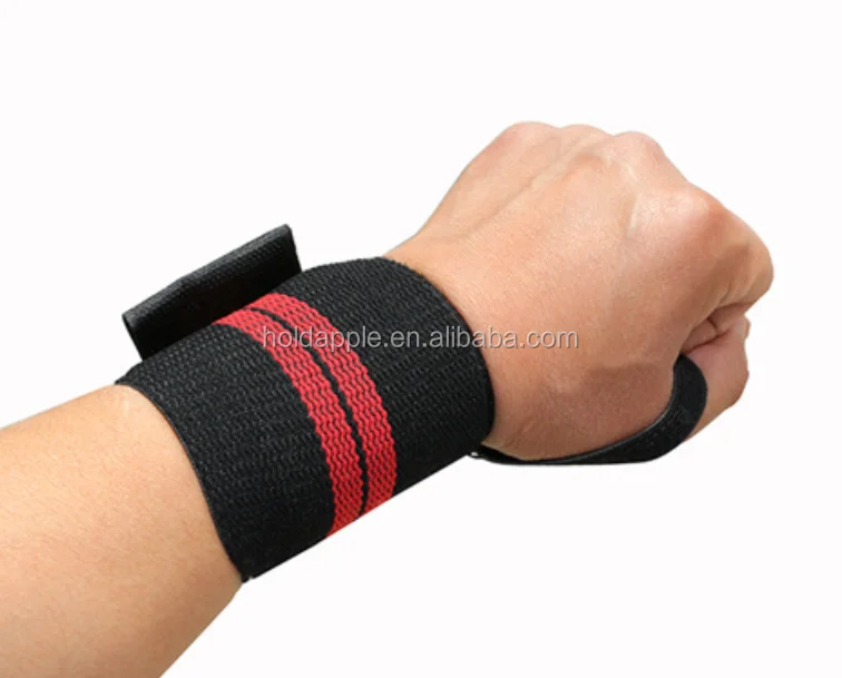 Advance Fitness-Poids de levage poignet Wraps-noir//rouge-homme-Poignet Soutien