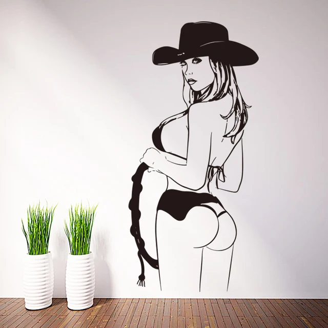 vinyl pretty cool lady wall stickers removable room decor hot