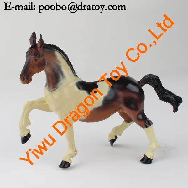 Kids ride on rubber inflatable horse animal