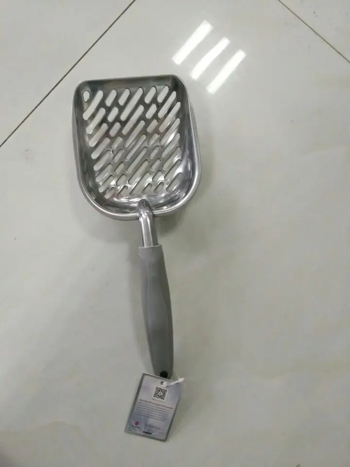 wholesale high quality pet metal cat litter scoop picker with TPR handle