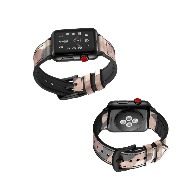 38 40 42 44mm Fashion camouflage canvas pattern leather for apple i watch band series 6
38 40 42 44mm Fashion camouflage canvas pattern leather for apple i watch band series 6