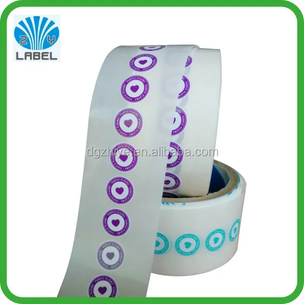 Alibaba direct manufacture printing full color self adhesive kids custom round roll small stickers