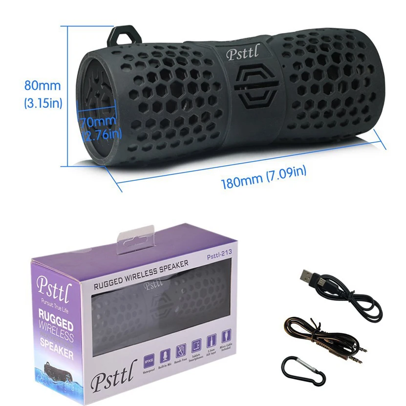 Amazon Hot Sell PSTTL-213 HD Sound Sport IPX6 Waterproof Portable Bluetooth Wireless Speakers - ANKUX.COM
