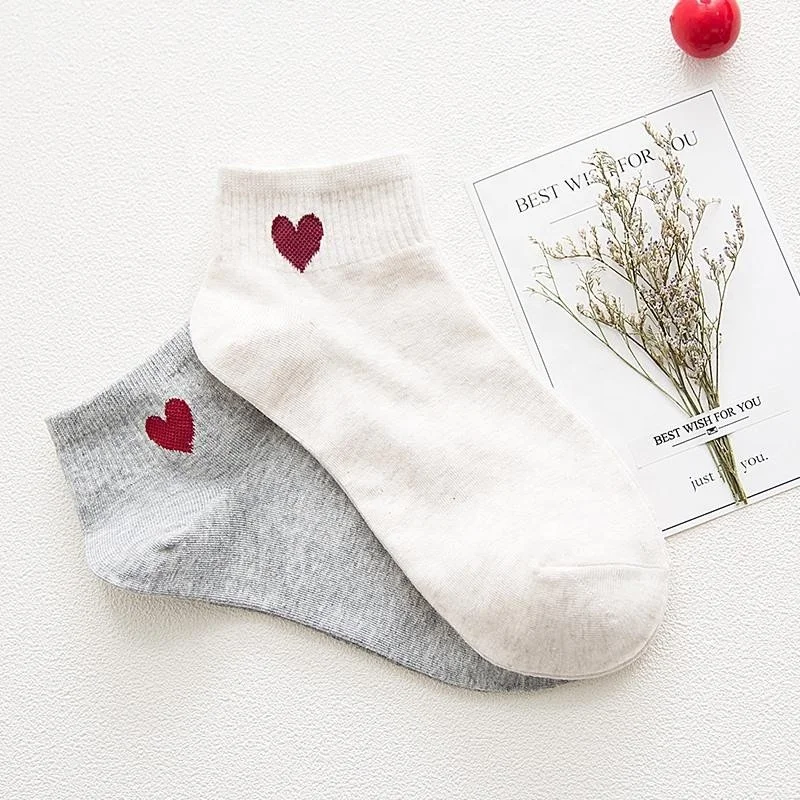 Red Heart Cute College Wind Simple Basic Fresh Female Socks Japanese style Women Socks Wind Fresh Female Warm Cotton Socks
Red Heart Cute College Wind Simple Basic Fresh Female Socks Japanese style Women Socks Wind Fresh Female Warm Cotton Socks