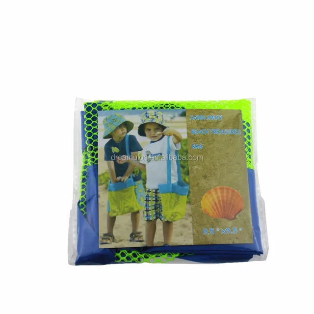 foldable sand away mesh beach bag adult totes & children