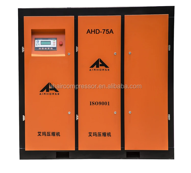 ASME &UL approved low price 75kw 100hp permanent magnet rotary screw air compressor 8 bar 10 bar with MANN filter