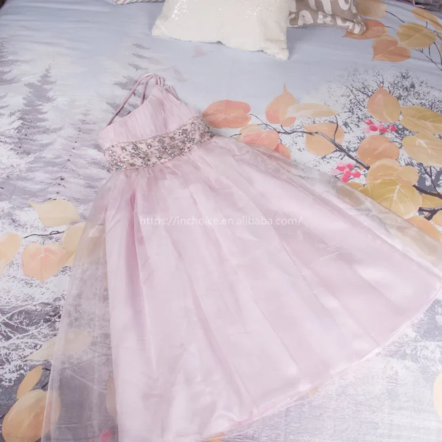 China princess pink graduation party evening dress beautiful night dress for girls