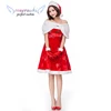 New Christmas costumes colored rhinestone tube top dress Christmas party performance costume cosplay