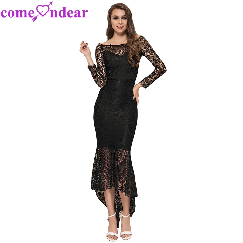 In Stock Delicate Floral Lace Low Hem Black Girls Long Sleeve Gown Evening Dress
In Stock Delicate Floral Lace Low Hem Black Girls Long Sleeve Gown Evening Dress