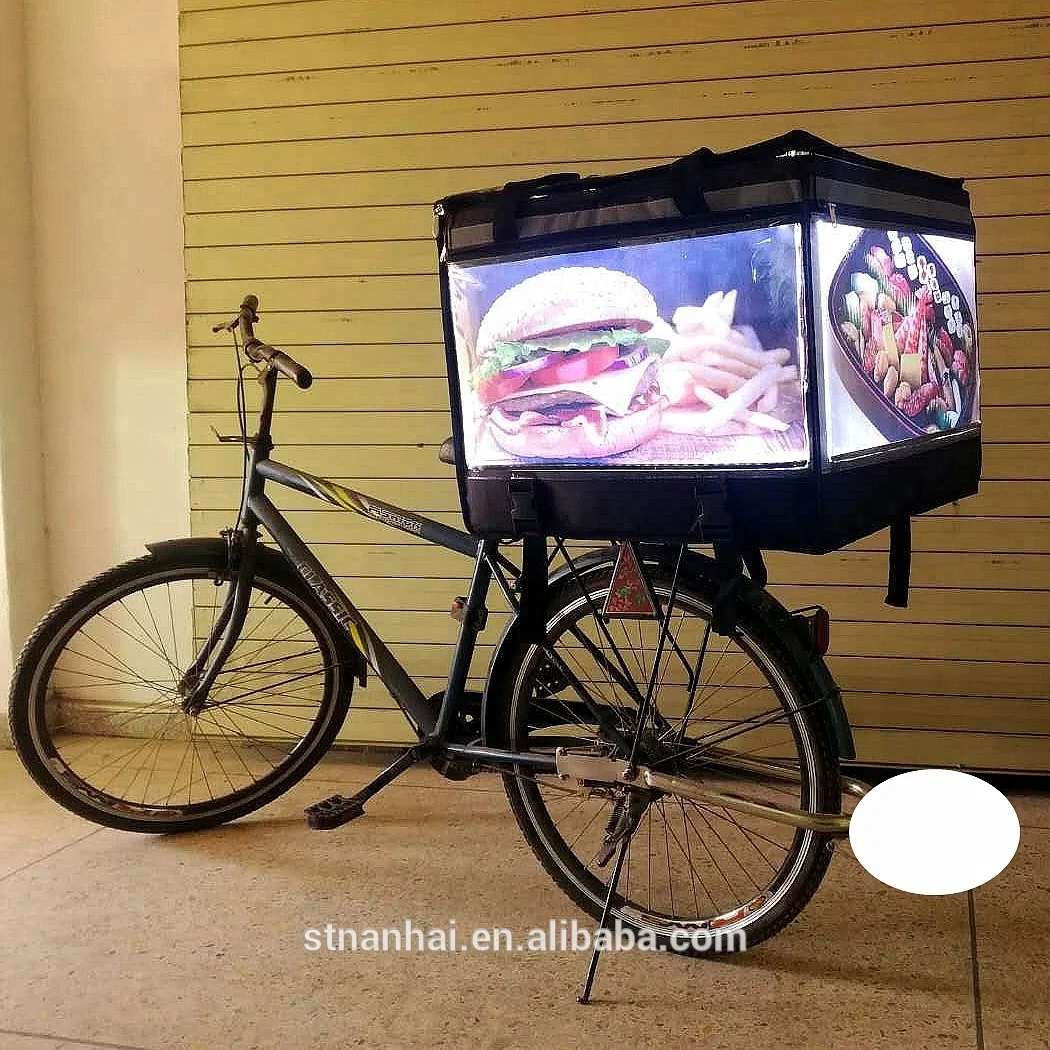 STNANHAI J10- D0012 New media for outdoor advertising Fast Food Delivery Bag with illuminated advertising light box
