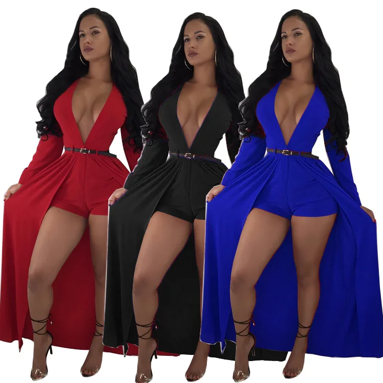 2018 Autumn Women's one piece sexy jumpsuit Deep v long sleeves casual pants dress, 3 colors as picture
2018 Autumn Women's one piece sexy jumpsuit Deep v long sleeves casual pants dress, 3 colors as picture