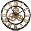 Vintage hanging clock classical Gear large wall clock Retro Wood Clock Rustic Style for Living Room Hotel Restaurant
