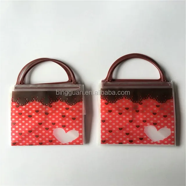 high quality fashional mini logo printed plastic custom gift bag