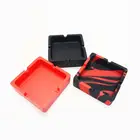 Fashion design square shape silicone smoking cigarette ashtrays