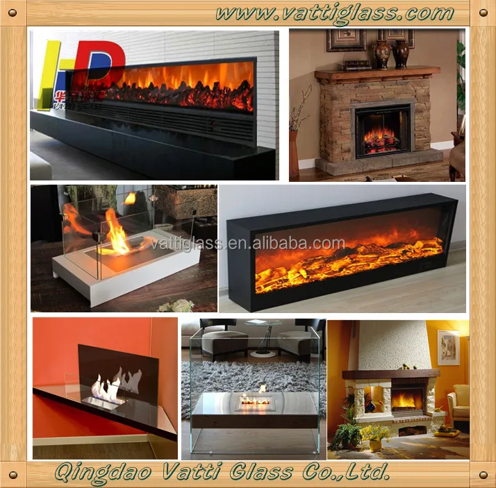 Heat Resistant Clear Ceramic Glass Plate Used Fireplace Stove