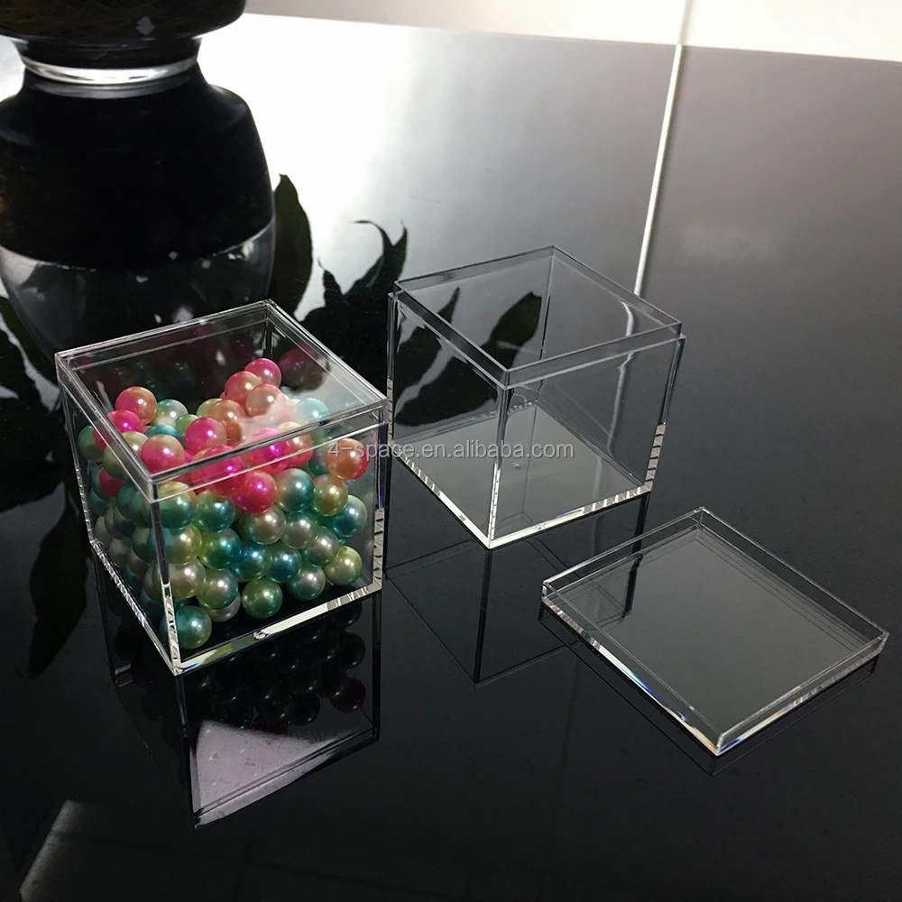 crystal acrylic candy box with lid clear plastic wedding favor