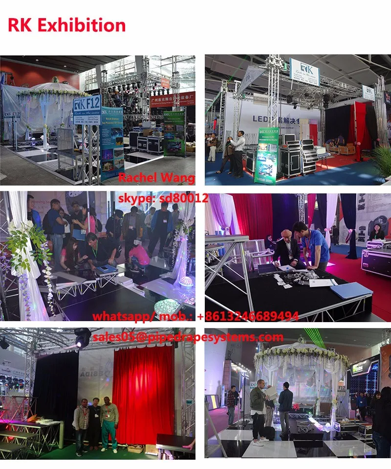 Top quality stand aluminum pipe and drape fabric wall curtain stage backdrop for parties weddings and special event