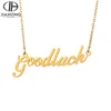 High quality custom made good luck letter pendant necklace