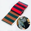 Two-color cotton spandex composition stripe rib knit fabric