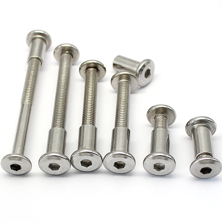 Stainless Steel Barrel Nut And Inner Hex Socket Screw Combination