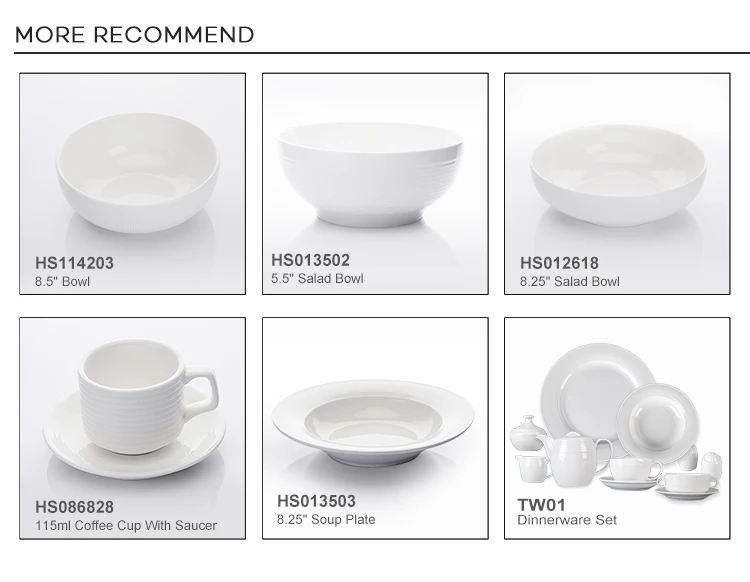 8.25 inch Factory Directly Salad Porcelain Bowl,Ceramics Round Bowl,The Dinner Bowl for Restaurant or Hotel