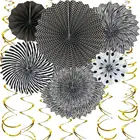 green yellow Party Supplies Paper Fan hanging swirl birthday Wedding Bridal Baby Shower Party Decorations home wall decor