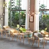 Commercial Furniture General Use and Modern Appearance cafe restaurant used table and chair set