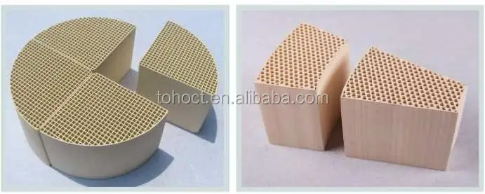 Sector shaped Ceramic Honeycomb