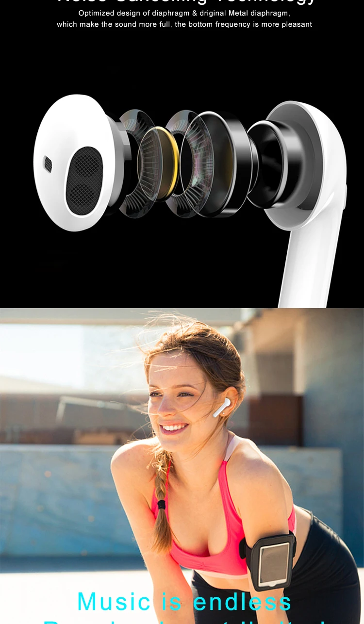 2019 Popular i7S TWS Earbuds In Ears BT21 BTS GOT7 OEM LOGO Wireless Earphone With Charging Box - ANKUX.COM
