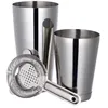 2PCS 28/18oz Stainless Steel Weighted Boston Cocktail Shaker/Mixer Gift Set+Strainer+Customized Privated Label Logo