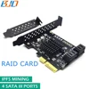 PCI-E PCIe X4 Sata III Expansion Card 4 Ports SATA 3.0 Controller Raid Card Marvell 88SE9230 for IPFS Mining