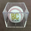 customized baseball with logo printing,individual clean display acrylic box packing