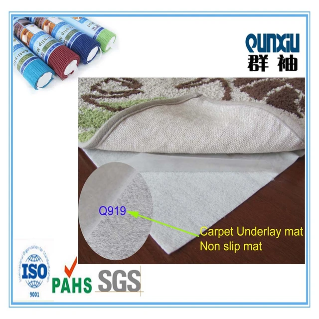 customized eco-friendly pvc foam carpet underlay mat /anti slip