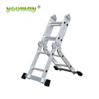 EN131-approve multi purpose folding ladder advertised tv on stairs