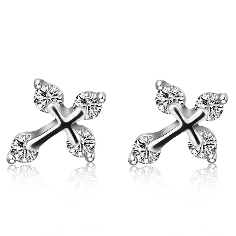 EC50 925 Sterling Silver Women Party Jewelry Elegant Shiny Cubic Zirconia Cross Dangle Earrings
EC50 925 Sterling Silver Women Party Jewelry Elegant Shiny Cubic Zirconia Cross Dangle Earrings