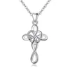 925 sterling silver fashion celtic irish knot cross necklace pendant for man