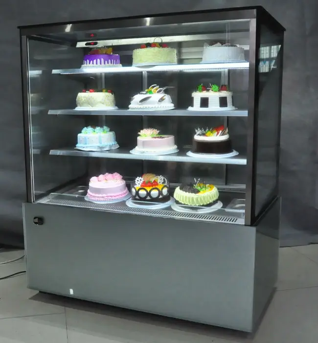 Square glass cupcake display with CE approval