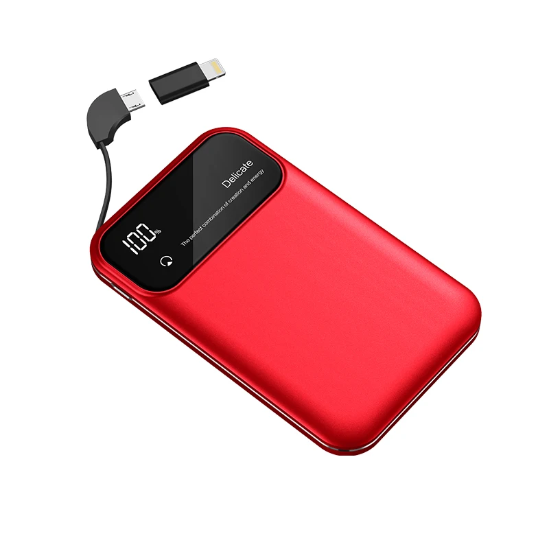 9mm Ultra Thin Aluminum body Built-in Cable Power Bank 5800mAh with Led Display Mini Extended Battery Bank for Xiaomi samsung, Black, blue, red, rose-gold
9mm Ultra Thin Aluminum body Built-in Cable Power Bank 5800mAh with Led Display Mini Extended Battery Bank for Xiaomi samsung, Black, blue, red, rose-gold