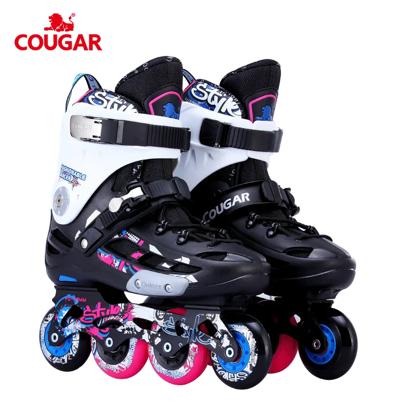 2018 new design Cougar brand 4 rubber wheels aluminium frame roller skate wheels, Blackwhite/full black
2018 new design Cougar brand 4 rubber wheels aluminium frame roller skate wheels, Blackwhite/full black