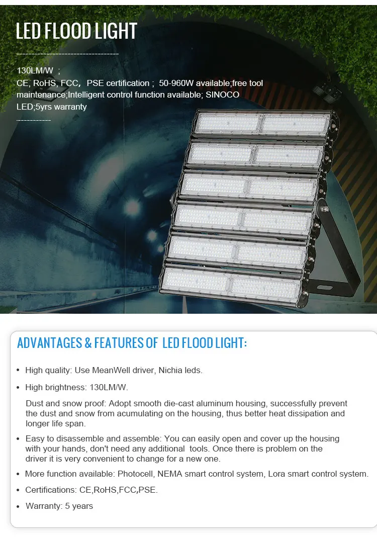 Dialux Simulation Module Flood Projector Light 200W LED Tunnel Light, Outdoor Led Flood Light