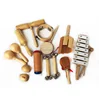 percussion kids musical instrument set with mini wooden drum