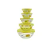 food storage 5pcs glass bowl set with plastic lids glass bowl set