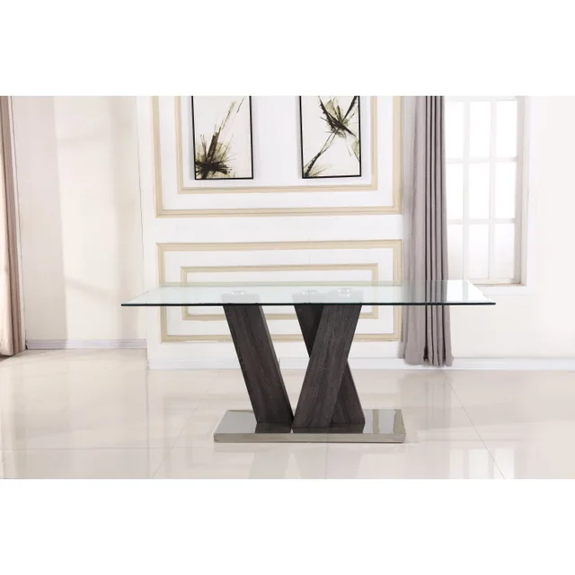 Professional stainless steel dining room tables table set