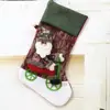 New Year Christmas Stockings Socks Plaid Santa Claus Candy Gift Bag Christmas decoration gifts socks