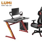Z-Shaped PC Gaming Table Computer Office Desk