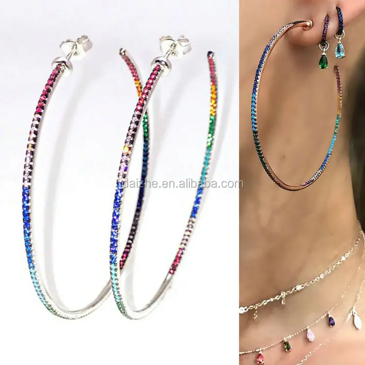 Wholesale hot selling professional late designs rainbow color 925 silver earrings
Wholesale hot selling professional late designs rainbow color 925 silver earrings